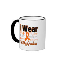 I Wear Ribbon Collage Grandson - Leukemia Coffee Mug