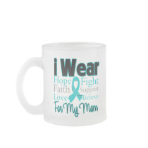 I Wear Ribbon Collage Mom - Ovarian Cancer Mugs