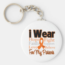 I Wear Ribbon Collage Patients - Leukemia Key Chains