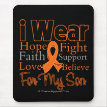 I Wear Ribbon Collage Son - Leukemia Mouse Pad