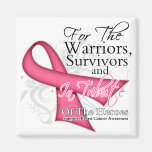 I Wear Ribbon Tribute - Breast Cancer Fridge Magnets