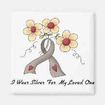 I Wear Silver For My Loved One Magnet