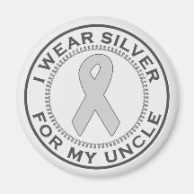 I Wear Silver For My Uncle Fridge Magnet