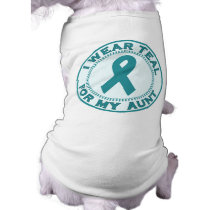I Wear Teal For My Aunt Dog Clothing