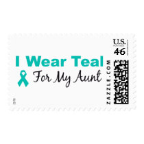 I Wear Teal For My Aunt Postage Stamp