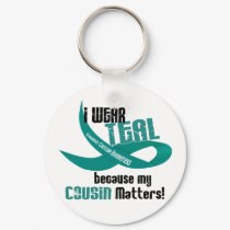 I Wear Teal For My Cousin 33 OVARIAN CANCER Tees keychains by awarenessgifts I Wear Teal For My Cousin 33 OVARIAN CANCER Tees keychains