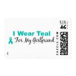 I Wear Teal For My Girlfriend Postage Stamps