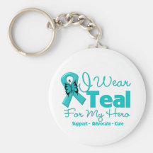 I Wear Teal For My Hero Keychains