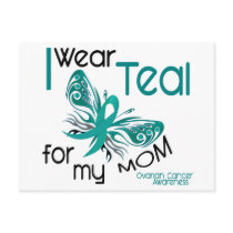 I Wear Teal For My Mom 45 Ovarian Cancer Postcards