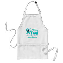 I Wear Teal For My Mom Apron