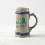 I Wear Teal For My Step-Daughter (Teal Ribbon) Mugs