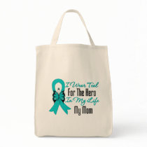 I Wear Teal For The Hero in My Life...My Mom Canvas Bags