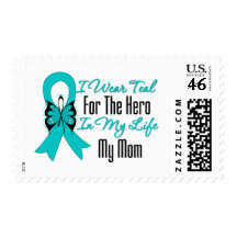 I Wear Teal For The Hero in My Life...My Mom Postage