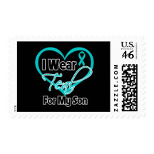 I Wear Teal Heart Ribbon For My Son Stamps
