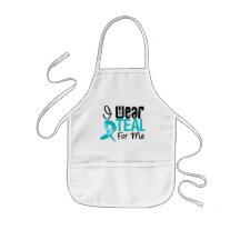 I Wear Teal Ribbon For Me Apron