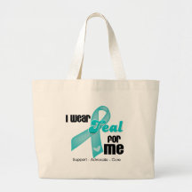I Wear Teal Ribbon For Me Bags
