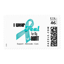 I Wear Teal Ribbon For My Aunt Postage