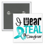 I Wear Teal Ribbon For My Daughter Button