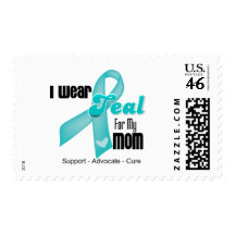 I Wear Teal Ribbon For My Mom Postage Stamp