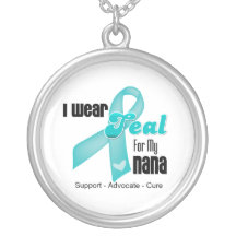 I Wear Teal Ribbon For My Nana Pendant