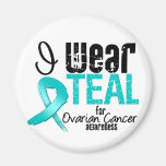 I Wear Teal Ribbon For Ovarian Cancer Awareness Fridge Magnets
