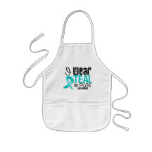 I Wear Teal Ribbon For PCOS Awareness Apron