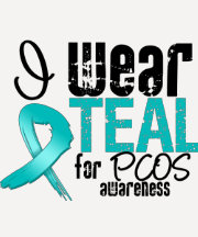 I Wear Teal Ribbon For PCOS Awareness T-shirt