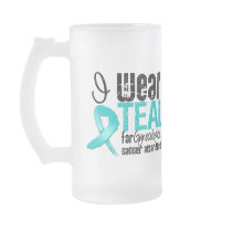 I Wear Teal Ribbon Gynecological Cancer Awareness mugs