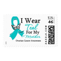 I Wear Teal Ribbon Mother Ovarian Cancer Stamps