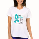 I Wear Teal Ribbon Ovarian Cancer Best Friend t-shirts
