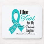 I Wear Teal Ribbon Ovarian Cancer Granddaughter Mousepads