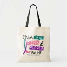 I Wear Thyroid Cancer Ribbon For Me 37 Bag