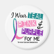 I Wear Thyroid Cancer Ribbon For Me 37 Refrigerator Magnet