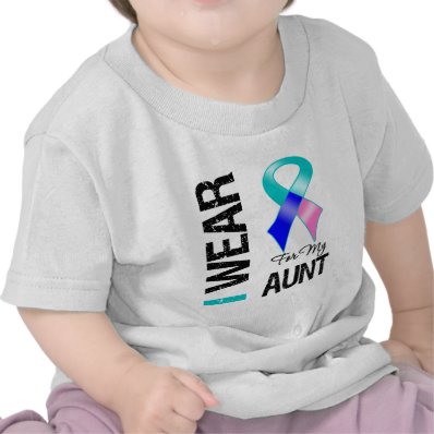 I Wear Thyroid Cancer Ribbon For My Aunt Shirt