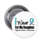 I Wear Thyroid Cancer Ribbon For My Daughter Pin