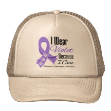 I Wear Violet Because I Care Hodgkin's Lymphoma Mesh Hat