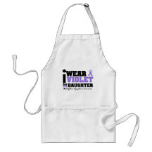 I Wear Violet For My Daughter Hodgkins Lymphoma Apron