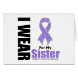 I Wear Violet For My Sister Hodgkins Disease cards