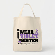 I Wear Violet For My Sister Hodgkins Lymphoma Bag