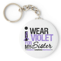 I Wear Violet For My Sister Keychain