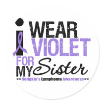 I Wear Violet For My Sister Stickers