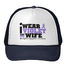 I Wear Violet For My Wife Hodgkins Lymphoma Mesh Hat