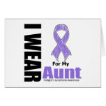 I Wear Violet Ribbon For My Aunt Hodgkins Disease cards