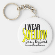 I Wear Yellow Boyfriend 10 Testicular Cancer Key Chain