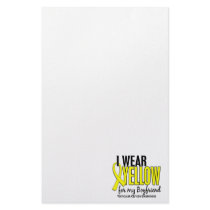 I Wear Yellow Boyfriend 10 Testicular Cancer Custom Stationery
