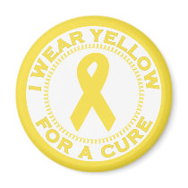 I Wear Yellow For A Cure magnets