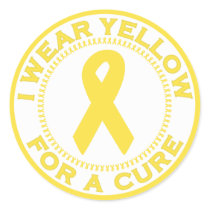 I Wear Yellow For A Cure stickers by SupportTees I Wear Yellow For A Cure stickers