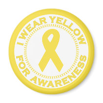 I Wear Yellow For Awareness magnets