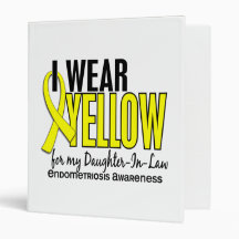 I Wear Yellow For Daughter-In-Law 10 Endometriosis Vinyl Binder