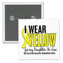 I Wear Yellow For Daughter-In-Law 10 Endometriosis Pins